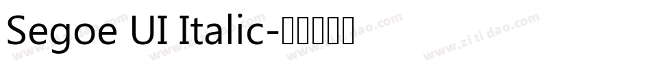 Segoe UI Italic字体转换